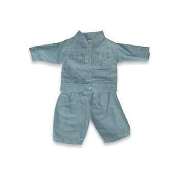 Set costum jeans pentru papusi Miniland 38-42 cm Set costum jeans pentru papusi Miniland 38-42 cm
