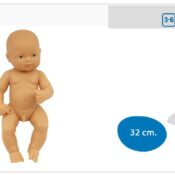 Papusa Bebelus european Baiat Miniland 32 cm