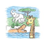 Set de pictura cu apa Safari Melissa and Doug