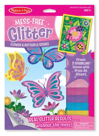 Set creatie cu sclipici Fluturi si flori Melissa and Doug Set creatie cu sclipici Fluturi si flori Melissa and Doug