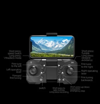 Noul M4 RC Drone 4K Professional cu unghi larg Triple HD Camera HD Helicopter RC pliabil WIFI FPV Înălțime Stabil - M4Pro-Triple4K-Bag