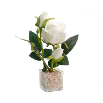 FLORI ARTIFICIALE GHIVECI (TRANDAFIR) A13023
