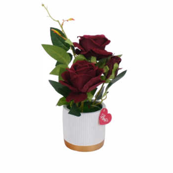 FLORI ARTIFICIALE GHIVECI (TRANDAFIR) A13043