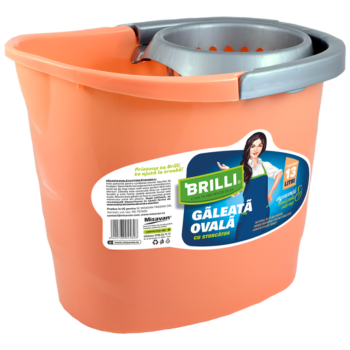 Brilli Galeata Ovala 13L Peach Cu Storcator