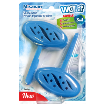 Misavan Odorizant Wc Block Blue 2X40G