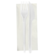 Set Bis Reutilizabil (Furculita+Cutit+Servetel) 100/Set