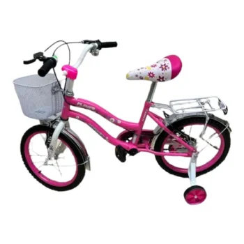 Bicicleta CARAIMAN 16W, Roz, Roti 16 inch, Pentru Varsta 4-8 ani