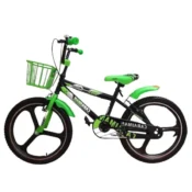 Bicicleta CARAIMAN 20BT, NEGRU-VERDE, 20 inch, Cosulet, pentru 6-12 ani
