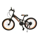 Bicicleta CARAIMAN 20MLV XJL, Negru-Portocaliu, Roti 20 inch, Pentru Varsta 6-11 ani