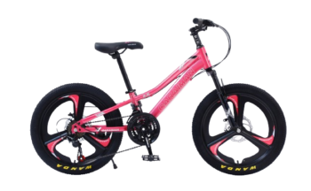 Bicicleta CARAIMAN 20XJL-T3, Roz, 20 inch, Pentru 6-12 ani, Cadru Otel, Frane pe Disc