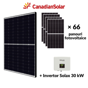 Pachet sistem fotovoltaic 30 kW Canadian Solar 455 W