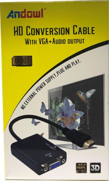 Andowl Q-307 Convertor HDMI masculin în VGA femininCodul: 22195322