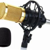 Andowl Condensator (diafragmă mare) Microfon 3.5mm Condensador Suspendat Vocal 7451Codul: 25168113