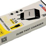 Andowl Încărcător cu 2 Porturi USB-A și Cablu Fulgerul Albς (DT-T01)Codul: 26655415