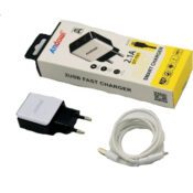 Andowl Încărcător cu 2 Porturi USB-A și Cablu micro USB Albς (DT-T01)Codul: 26817623