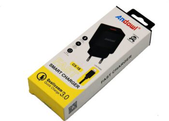 Andowl Încărcător cu Port USB-A și Cablu Fulgerul Negruς (CX-18)Codul: 27092040