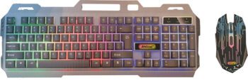 Andowl Q-808 Set Gaming Tastatură cu iluminare RGB & Mouse (Engleză US) GriCodul: 27613832