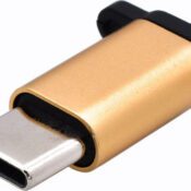 Andowl Q-A21 Convertor USB-C masculin în micro USB feminin Aur 1bucCodul: 28050467