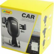 Andowl Βază de Telefon Auto cu cârlige reglabile NeagrăCodul: 28988669