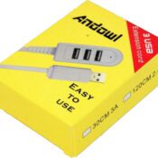 Andowl PR-7845 USB 2.0 Hub 3 Porturi cu conexiune USB-A și Port de încărcare AlbCodul: 29893678