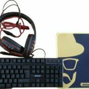 Andowl Q-JP004 4in1 Set Gaming Tastatură cu iluminare RGB & Mouse (Engleză US)Codul: 30163219