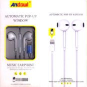 Andowl QM-09 În ureche Handsfree cu Mufă Fulgerul AlbCodul: 30991456