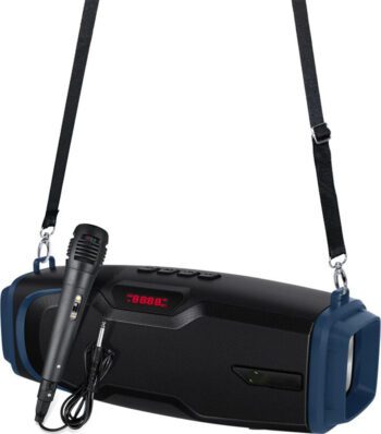 Andowl Sistem Karaoke cu Microfon cu Fir în Culoare AlbastruCodul: 29026766 Andowl Sistem Karaoke cu Microfon cu Fir în Culoare AlbastruCodul: 29026766