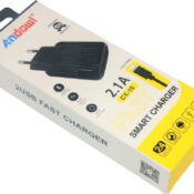 Andowl Încărcător cu 2 Porturi USB-A și Cablu Fulgerul Negruς (CX-16)Codul: 32845689