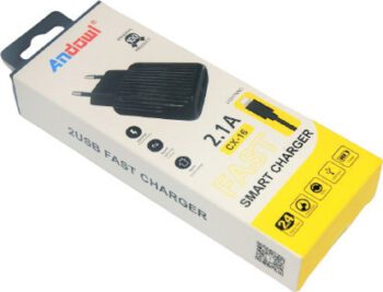Andowl Încărcător cu 2 Porturi USB-A și Cablu Fulgerul Negruς (CX-16)Codul: 32845689 Andowl Încărcător cu 2 Porturi USB-A și Cablu Fulgerul Negruς (CX-16)Codul: 32845689