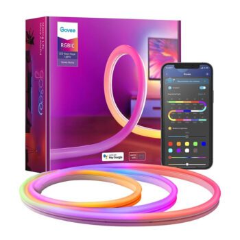 Govee Rezistentă la apă Bandă Neon Flex LED Alimentare 24V RGB Lungime 3mCodul: 33104713 Govee Rezistentă la apă Bandă Neon Flex LED Alimentare 24V RGB Lungime 3mCodul: 33104713