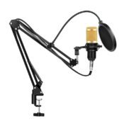 Andowl Condensator (diafragmă mare) Microfon cu Cablu XLR în USB MIC7 Montare Shock Mounted/Clip On VocalCodul: 28602832