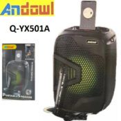 Andowl Sistem Karaoke cu Microfon cu Fir în Culoare NegruCodul: 31825042