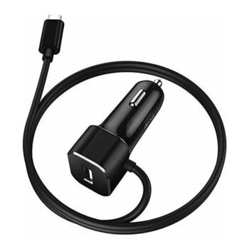Andowl Încărcător Auto Negru de Intensitate Totală 2A cu un Port USB împreună cu Cablu IntegratCodul: 28846874