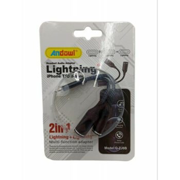 Andowl Q-ZJ6B Convertor Fulgerul masculin în Fulgerul 2x femelăCodul: 35090841