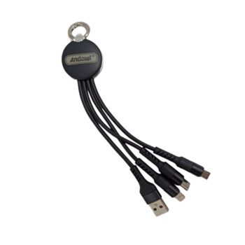 Andowl Q-C18 Braided USB to Lightning / Type-C / micro USB 0.2m CableCodul: 35478767 Andowl Q-C18 Braided USB to Lightning / Type-C / micro USB 0.2m CableCodul: 35478767