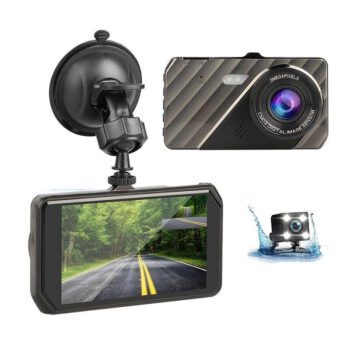 Andowl Set Camera DVR Auto 1080P cu Ecran 4" cu ventuză de aspirație & Camera de MarsarierCodul: 41586852