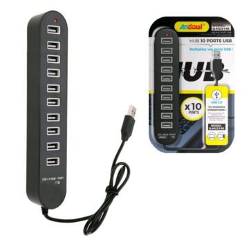 Andowl USB 2.0 Hub 10 Porturi cu conexiune USB-ACodul: 42386609