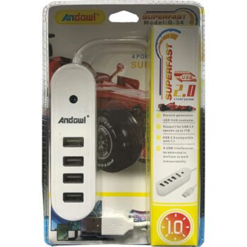 Andowl USB 2.0 Hub 4 Porturi cu conexiune USB-A AlbCodul: 29284723 Andowl USB 2.0 Hub 4 Porturi cu conexiune USB-A AlbCodul: 29284723