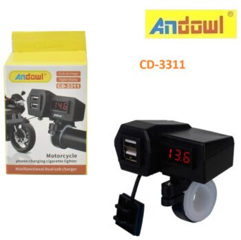 Andowl CD-3311 Încărcător pentru Motocicletă cu Porturi: 2xUSBCodul: 42964874 Andowl CD-3311 Încărcător pentru Motocicletă cu Porturi: 2xUSBCodul: 42964874