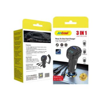 Andowl Încărcător Auto Încărcare Rapidă cu Porturi: 1xUSB 1xType-CCodul: 45148820