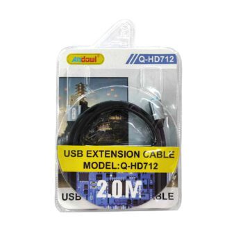 Andowl USB 2.0 Cablu USB-A de sex masculin - USB-A femelă Negru 2m Q-HD1712Codul: 45248769