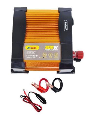 Andowl Invertor Auto Modificat Sine Wave 300W pentru Convertirea 12V DC în 220V AC cu 2xUSBCodul: 45384140