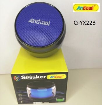 Andowl Q-YX223 Difuzor Bluetooth cu Radio și Durată de Funcționare a Bateriei până la 2 ore AlbastruCodul: 45402219 Andowl Q-YX223 Difuzor Bluetooth cu Radio și Durată de Funcționare a Bateriei până la 2 ore AlbastruCodul: 45402219