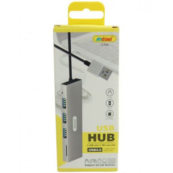 Andowl USB 3.0 Hub 3 Porturi cu conexiune USB-A ArgintCodul: 28833752