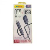 Andowl Convertor micro USB / USB-C masculin în micro USB feminin Gri 1buc (Q-OTG08)Codul: 52104760