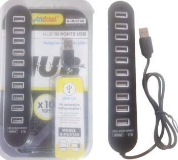 Andowl USB 2.0 Hub 10 Porturi cu conexiune USB-ACodul: 54261320 Andowl USB 2.0 Hub 10 Porturi cu conexiune USB-ACodul: 54261320
