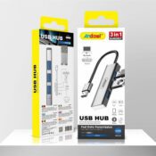 Andowl USB 2.0 Hub 3 Porturi cu conexiune USB-A / Ethernet și Port de încărcare AlbastruCodul: 55008649
