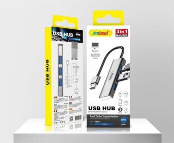 Andowl USB 2.0 Hub 3 Porturi cu conexiune USB-A / Ethernet și Port de încărcare AlbastruCodul: 55008649 Andowl USB 2.0 Hub 3 Porturi cu conexiune USB-A / Ethernet și Port de încărcare AlbastruCodul: 55008649