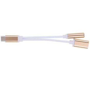 Andowl Convertor USB-C masculin în 3.5mm / USB-C feminin Aur 1buc (Q-A186)Codul: 55342486 Andowl Convertor USB-C masculin în 3.5mm / USB-C feminin Aur 1buc (Q-A186)Codul: 55342486