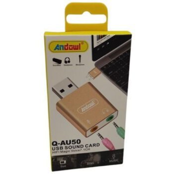 Andowl Q-AU50 External USB 7.1 Sound Card SilverCodul: 34338584